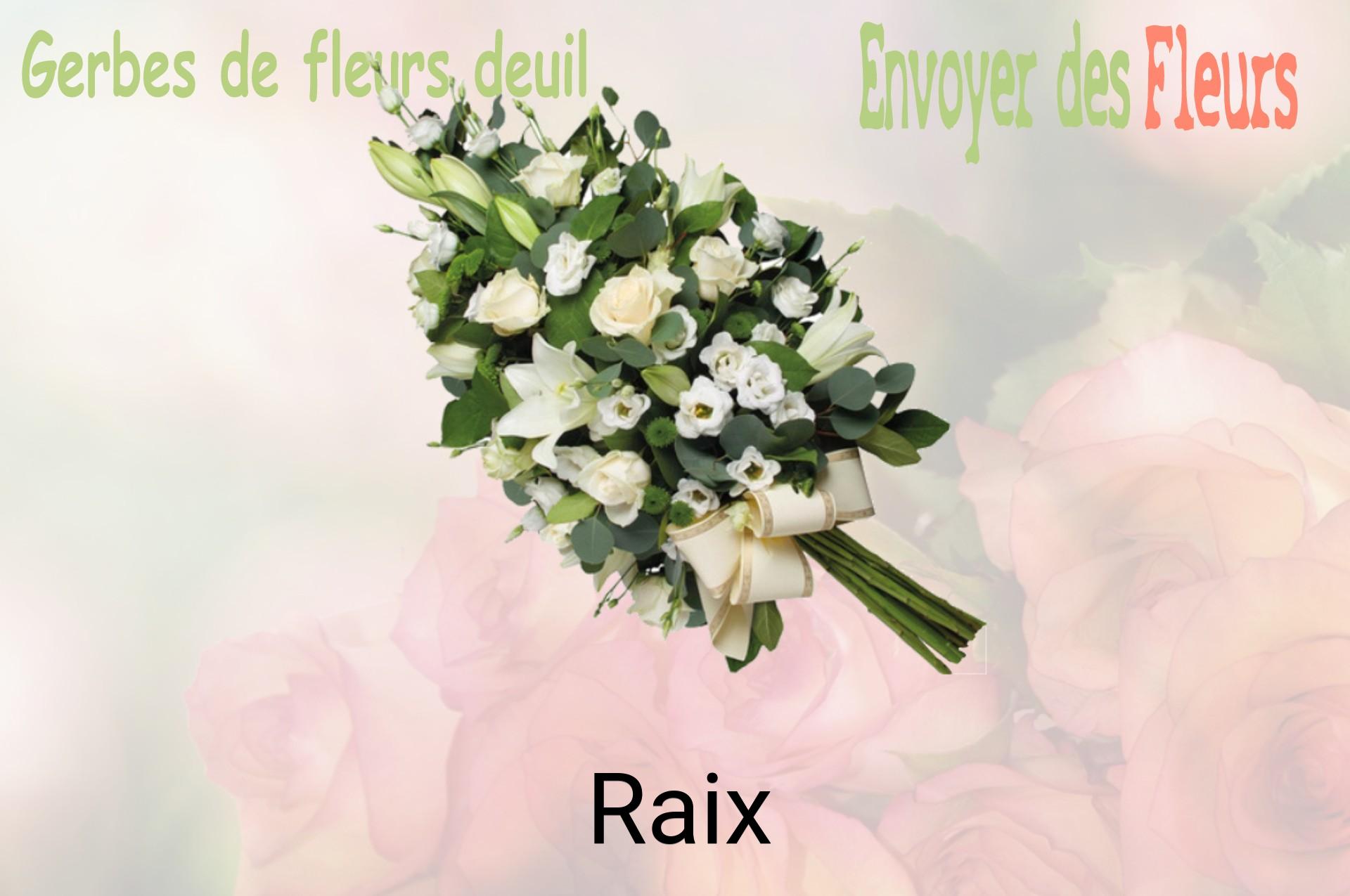 Gerbe de fleurs de deuil livrée à Raix